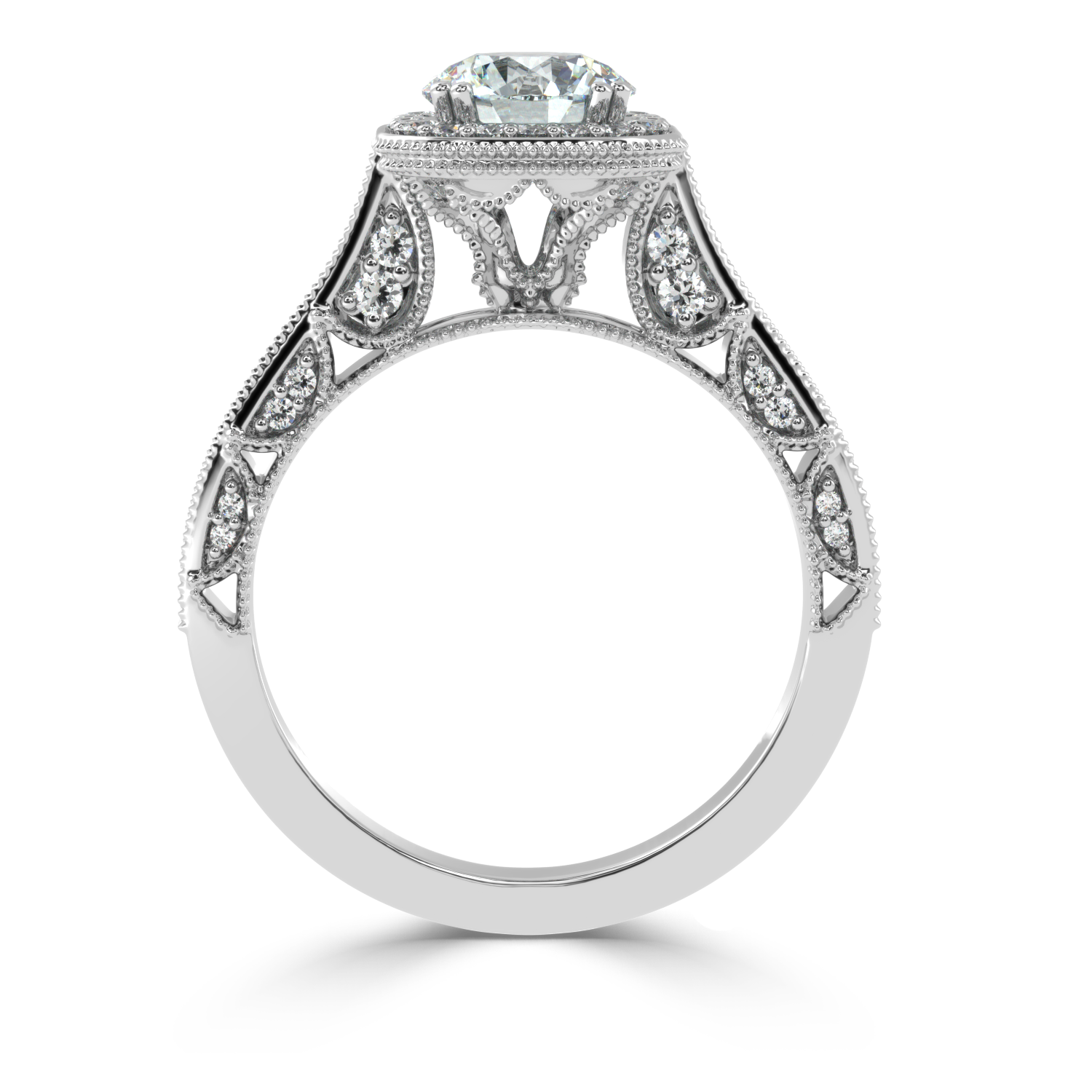 1.63 Carat G Color VS1 Clarity Diamond Studded Natural Diamond Ring.